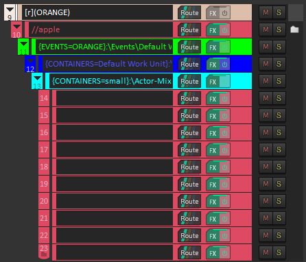 Grim Sync structure defined in REAPER tracks